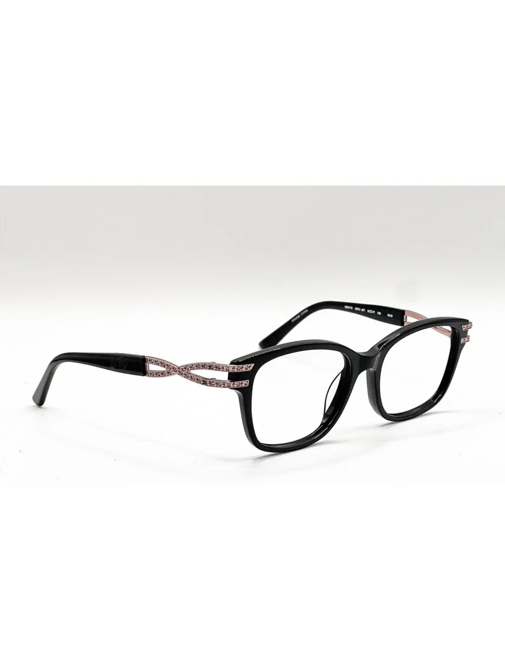 Bebe BB5172 001 Jet Black Rectangle Authentic Eyeglass Frames 52-17